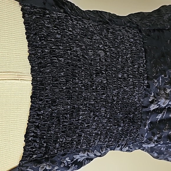 House of Harlow purple velvet floral Burn Out fabric Side zipper Baby Doll Small - Picture 5 of 10